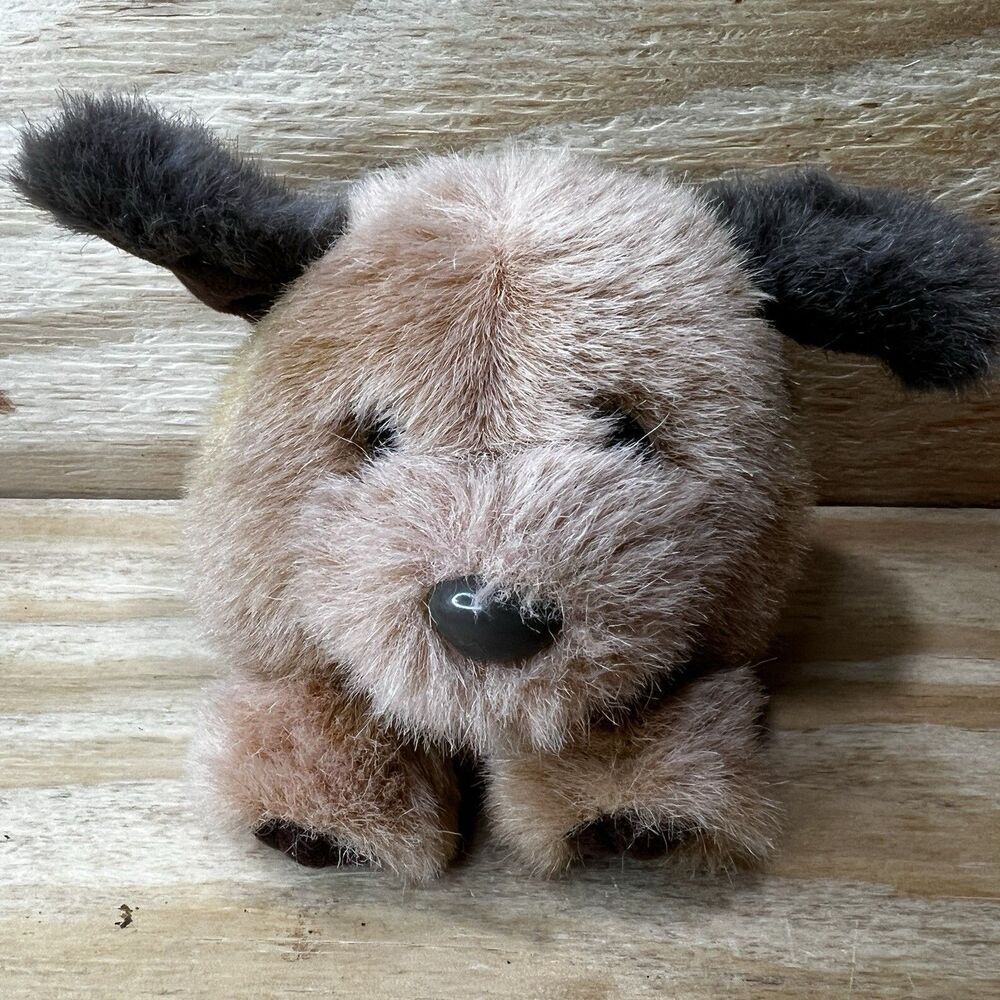 Vintage 1994 Swibco Puffkins FETCH THE DOG 4" Plush Stuffed Animal Retro 90s Toy